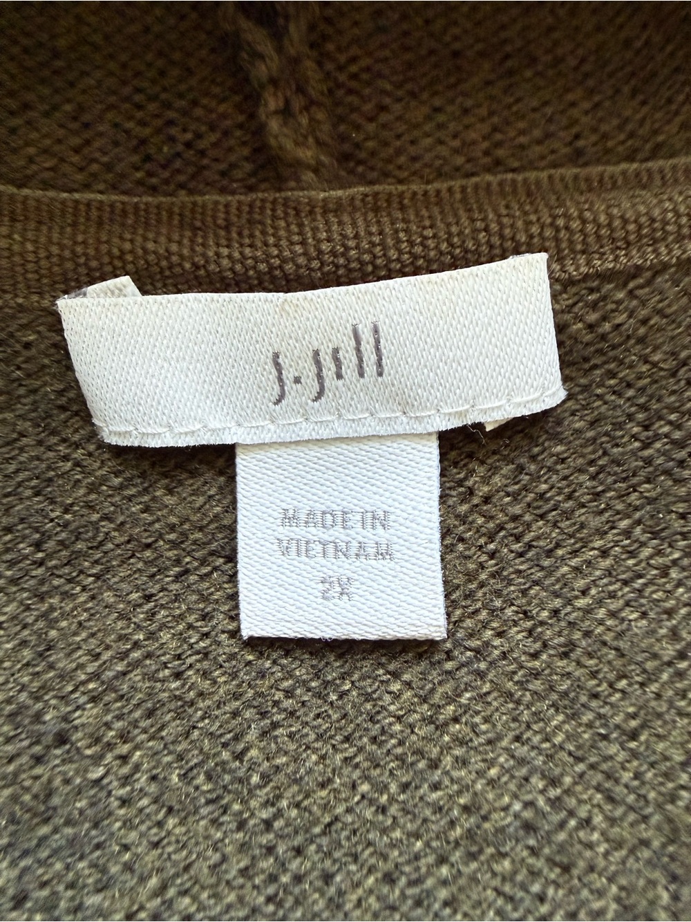 J. Jill Black Leopard-Print Hoodie Sweater - 2X - Picture 4 of 13
